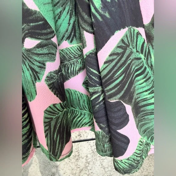 Tropical Green and Pink Midi Dress - Picture 12 of 16